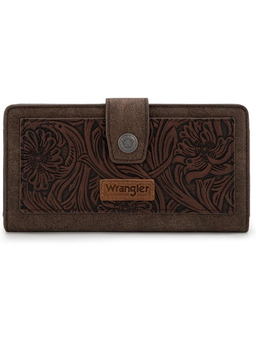 Large Western Floral Wallet for Women - RFID Bifold Card Case & Travel Clutch